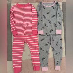 Carter's Pink and Gray Kids Pajamas - Bundle of 2